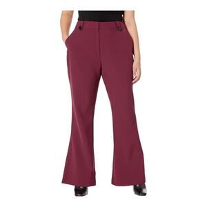 City chic pants Tuxe Luxe Flare dress pants burgundy size S 16